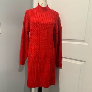 Old Navy chunky red sweater dress